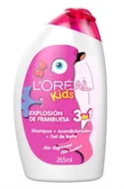 Shampoo L'Oréal Kids Franbuesa 3 Em 1 265ML