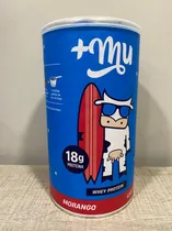 +Mu Whey Protein Morango 450G Plastico Azul
