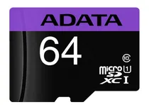 Cartão de Memória Adata Micro SD 64GB C10 Ultra - (AUSDH64GUICL10-RA1)