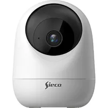 Camera de Segurança Sieco S33 Indoor / Wifi / 1080P / Microfone / Alarma / Detecção Humana / Visao Noturna - Branco/ Preto