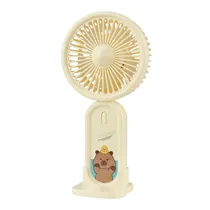 Mini Ventilador Portátil Mini Fan YM-88201 - 2W - Recarregável - Bege Capivara