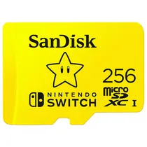 Cartão de Memória Sandisk Micro SDXC com Licença para Nintendo Switch 256GB - SDSQXAO-256G-GNCZN