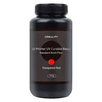 Resina Creality Standard LCD Plus 500G para Impressora 3D - Transparente Vermelho