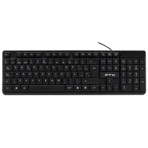 Teclado FTX K87 USB / Espanhol - Preto