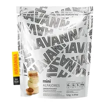 Mini Alfajor Havanna Branco com Recheio de Doce de Leite Pacote 125G