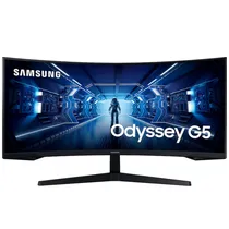 Monitor Samsung Odyssey G5 LC34G55TWWNXZA Curvo 34" Ultrawide Uwqhd (3440 X 1440), 1MS, 165HZ, 1XHDMI 2.0, 1XDISPLAYPORT 1.4, 1XCONECTOR de Audio, AMD Freesync Premium Pro, Preto