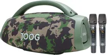 Speaker Joog One Hifi JOF-01 200WRMS Auracast Bluetooth TWS (2X Microfones) - Camuflagem
