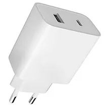 Carregador Tomada Xiaomi Mi Wall Charger AD332EU USB / Type-C / 33W - Branco