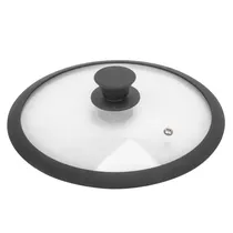 Tampa de Vidro Panela Frigideira Caçarola 20CM Negro