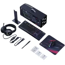 Teclado Onikuma Gaming TZ5008 5EN1+Mouse+Auricular+Mousepad+Stand RGB