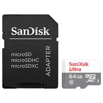 Cartao de Memoria Micro SD Sandisk Ultra 64GB 100MBS – SDSQUNR-064G-GN3MA