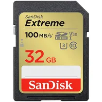 Cartão de Memória SD de 32GB Sandisk Extreme SDSDXVT-032G-Gncin - Preto