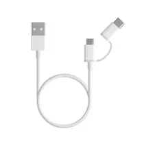 Cable USB Micro/USB-C Xiaomi SJX01ZM 30CM 10W 2IN1 Blanco