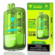Vaper Descartável Black Sheep CTP 55K Puffs - Miami Mint