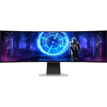 Monitor Samsung Smart Odyssey Oled G9 G95SD LS49DG956SNXGO Curvo 49" Ultrawide Dual 2K QHD(5120X1440), 0.03MS, 240HZ, 1XHDMI 2.1, 1XDP 1.4, 1XMICROHDMI, 3XUSB-C 3.2, 1XCON.Audio, Freesync Premium Pro, G-SYNC, Alexa, Bluetooth 5.2, Speaker 10W, Prata
