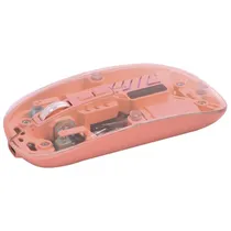 Mouse Satellite A-778G Laranja Transparente Recarregavel , Wireless 2.4GHZ, Bluetooth