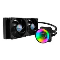 Water Cooler Cpu Cooler Master Masterliquid ML240 Vivid MLY-L24M-A18PK-R1, RGB, Preto, 240MM, Con Controle, Intel 115X/ 1200/ 2011(V3)/ 2066, AMD AM2/ AM3+/ AM4/ FM2+/ FM1