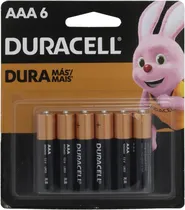 Pilhas Alcalinas Duracell AAA MN 2400B6 - 6 Unidades