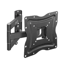 Suporte para TV 13"-46" Klip Xtreme KPM-875 / Ajustável / Inclinável / Giro 180° / Suporta Ate 30KG - Preto