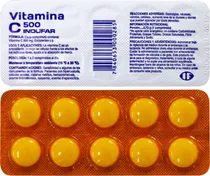 Vitamina C 500MG Indufar - 10 Comprimidos