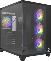 Gabinete Satellite Gammer K896 4 Fan Preto (Sem Fonte)