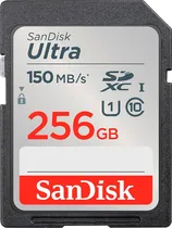 Memória Micro SDXC Uhs-I Sandisk Ultra 256GB 150MB/s