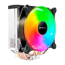 Air Cooler Cpu FTX FTXCC-421P, Argb, 120MM, Intel 775/ 115X/ 1200/ 1366/ 1700, AMD AM2+/ AM3+/ AM4/ AM5/ FM1/ FM2/ 754/ 939/ 940, Preto