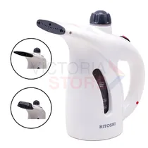 Ferro A Vapor Steam Elétrico Portátil Hitoshi PA-303 / Vaporizador de Roupas para Casa e Viagem / Escova de Vapor para Passar Roupas / 110-220V ~ 50/ 60HZ - Branco