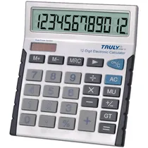 Calculadora Truly 2008A-12 - 12 Dígitos - Cinza