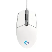 Mouse Logitech G203 Lightsync RGB Gamer USB – Branco