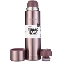 Garrafa Térmica Terrano Bala - 750ML - com Tampa Tipo Mola - Lilás Metálico