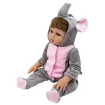 Boneca Baby Reborn V-027 - 48CM - Silicone - Roupa Elefante
