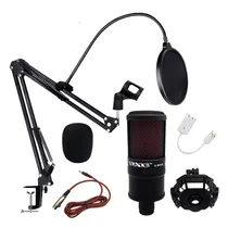 Microfone para Podscast Sate A-MK06 Unidireccional Podcast/Streaming - Preto