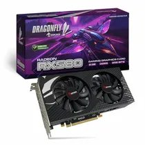 Placa de Vídeo 8GB Exp. RX580 Keepdata Dragonfly Gaming Preto KDRX580-8GD5B/256B