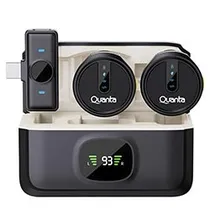 Microfone Quanta QTMDM30 Wireless / USB-C - Preto
