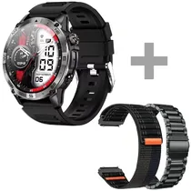 Relógio G-Tide R6 Pro com GPS/Bluetooth - Preto + 2 Pulseiras
