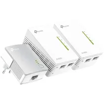 Kit Extensor de Sinal Wi-Fi TP-Link AV600 Powerline TL-WPA4220 Tkit 300 MBPS Em 2.4GHZ Bivolt + Adaptador Powerline