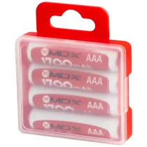 Pilha Recarregável AAA Mox de 1.700 Mah 1.2V - 4 Unidades