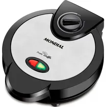 Wafleira Mondial Pratic Waffle GW-01 - 1200W - 110V/60HZ - Preto e Prata