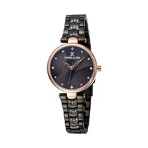 Relógio Analógico Feminino Daniel Klein Premium DK11962-6 - Preto/Rosa Ouro