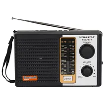 Rádio Portátil Megastar RX17BT1 AM/FM/BT/Recarregável