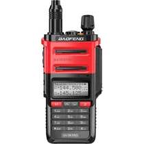 Walkie Talkie Baofeng UV-9R Pro V1 - 20 KM - 128 Canais - Vermelho
