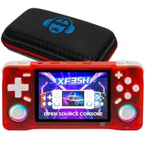 Console Portátil XF35H de 3.5" com 22.000 Jogos - Translucent Red