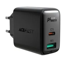 Carregador Acefast A5 PD32W 1USB-C/1USB-A Negro
