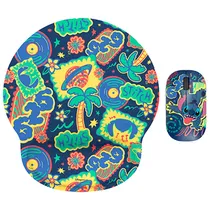 Kit Mouse e Mousepad Xtech XTM-DKT1ST - Sem Fio - 1200 Dpi - Stitch